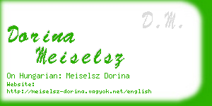 dorina meiselsz business card